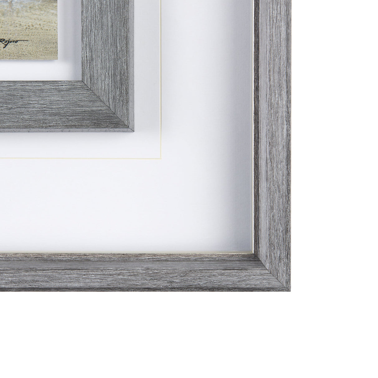 Silver Light by Pablo Rojerro a Hand Embellished Textured Framed Art Print Matted under Glass by Mercana at Eve Furniture