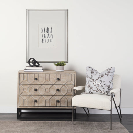 Silver Pebbles by Studio M a handmade Original Framed Artwork under Glass by Mercana at Eve Furniture