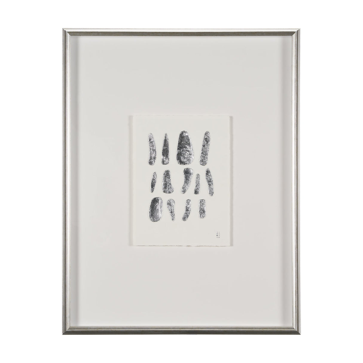 Silver Pebbles by Studio M a handmade Original Framed Artwork under Glass by Mercana at Eve Furniture