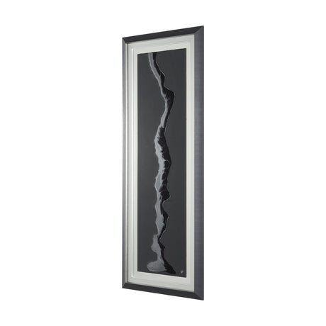 Silver River by Barbara Fleming a Hand Embelished Textured Framed Art Print Matted under Glass by Mercana at Eve Furniture