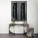 Silver River by Barbara Fleming a Hand Embelished Textured Framed Art Print Matted under Glass by Mercana at Eve Furniture