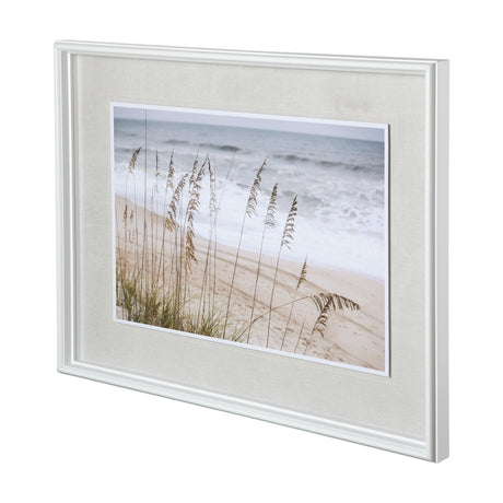 Silver Seagrass by Marlana Semenza a Hand Embellished Textured Framed Photo Art Print Matted under G by Mercana at Eve Furniture