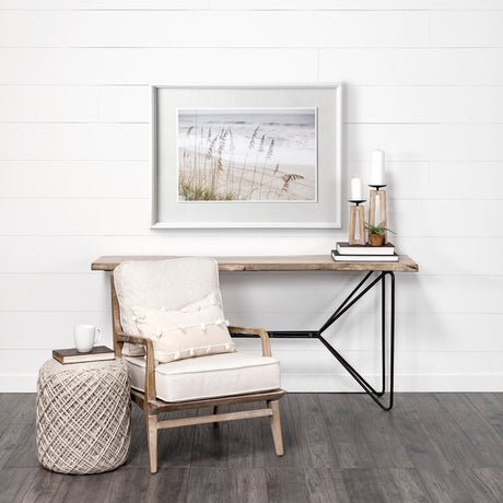 Silver Seagrass by Marlana Semenza a Hand Embellished Textured Framed Photo Art Print Matted under G by Mercana at Eve Furniture