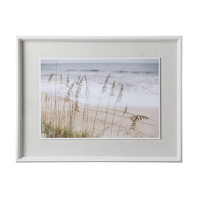 Silver Seagrass by Marlana Semenza a Hand Embellished Textured Framed Photo Art Print Matted under G by Mercana at Eve Furniture