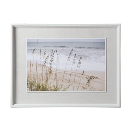 Silver Seagrass by Marlana Semenza a Hand Embellished Textured Framed Photo Art Print Matted under G by Mercana at Eve Furniture