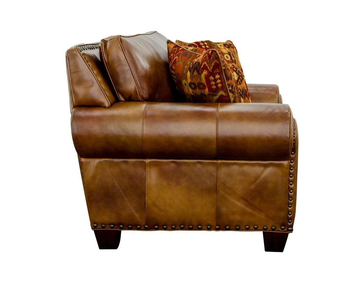 Silverado Camel Top-Grain Leather Oversized Chair by Steve Silver at Eve Furniture