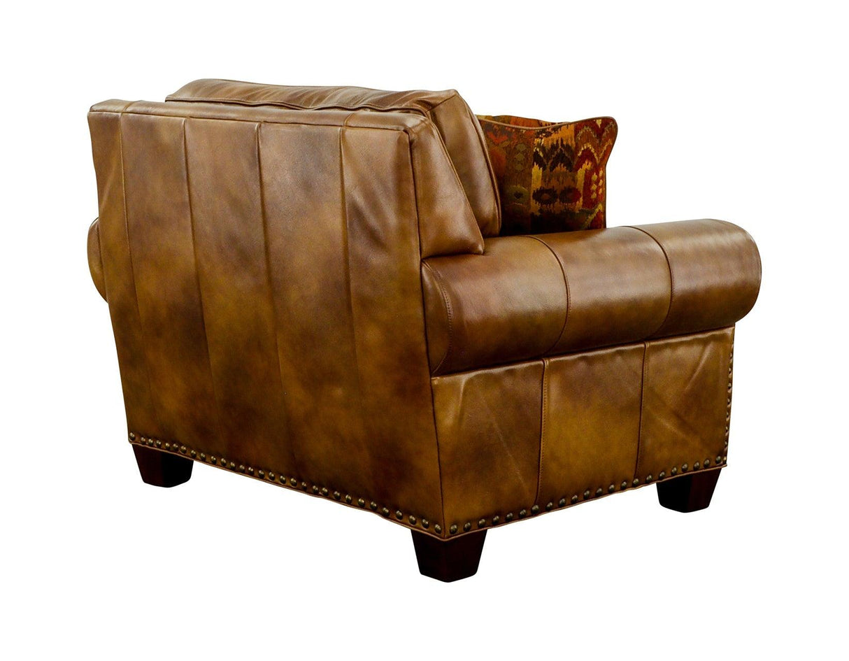 Silverado Camel Top-Grain Leather Oversized Chair by Steve Silver at Eve Furniture