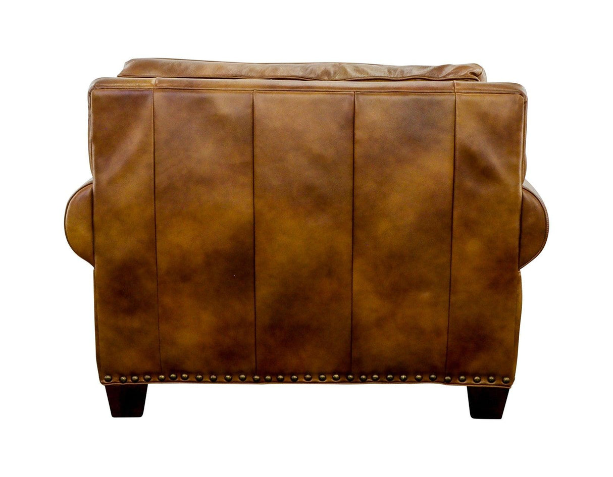 Silverado Camel Top-Grain Leather Oversized Chair by Steve Silver at Eve Furniture