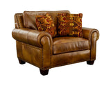Silverado Camel Top-Grain Leather Oversized Chair by Steve Silver at Eve Furniture