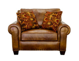 Silverado Camel Top-Grain Leather Oversized Chair by Steve Silver at Eve Furniture