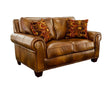 Silverado Camel Top-Grain Leather Loveseat by Steve Silver at Eve Furniture