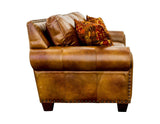 Silverado Camel Top-Grain Leather Sofa by Steve Silver at Eve Furniture