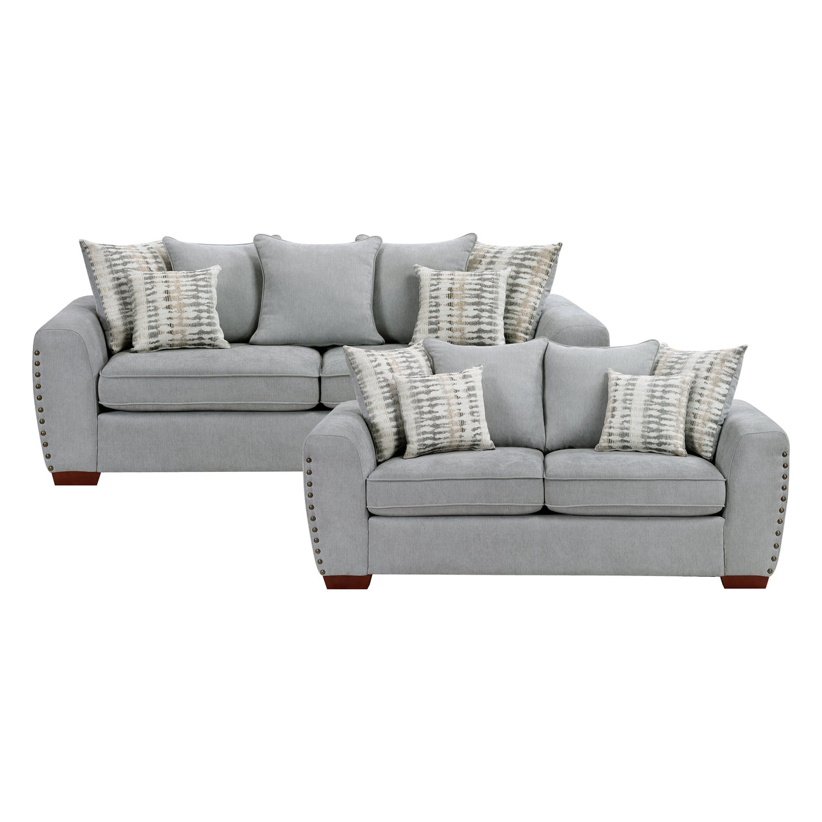 Silverthorne Gray 2-Piece Living Room Set by Homelegance at Eve Furniture