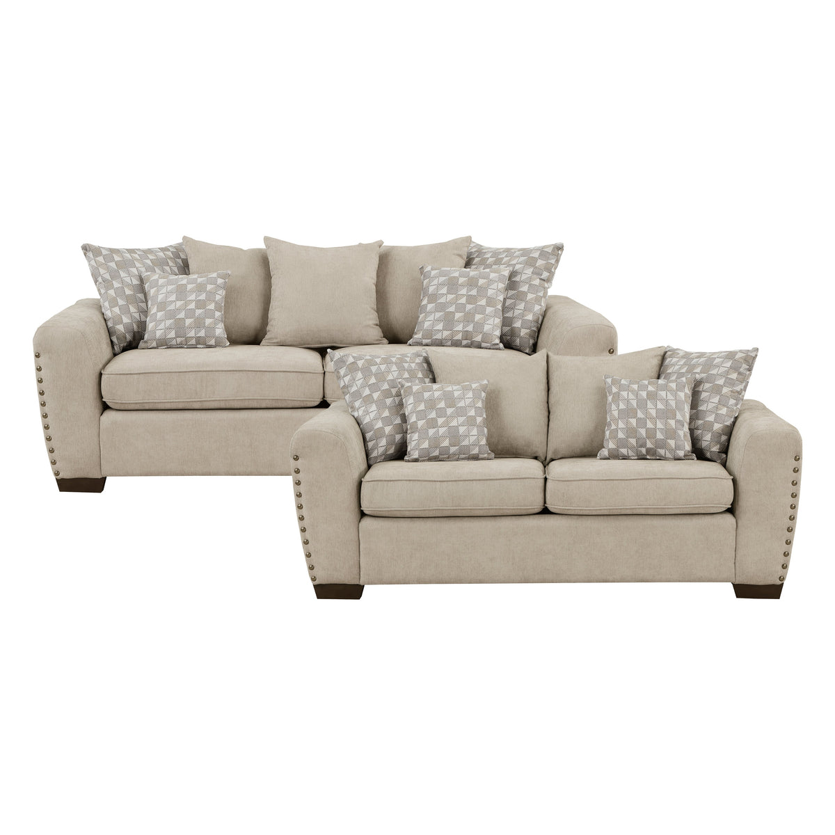 Silverthorne Light Brown 2-Piece Living Room Set by Homelegance at Eve Furniture