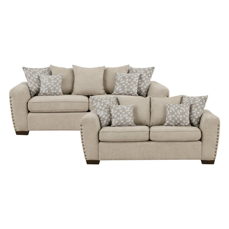Silverthorne Light Brown 2-Piece Living Room Set by Homelegance at Eve Furniture