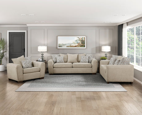 Silverthorne Light Brown Living Room Set by Homelegance at Eve Furniture