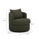 Silvi Performance Boucle Swivel Accent Chair by TOV Furniture at Eve Furniture