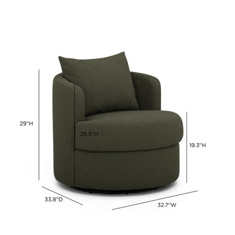 Silvi Performance Boucle Swivel Accent Chair by TOV Furniture at Eve Furniture