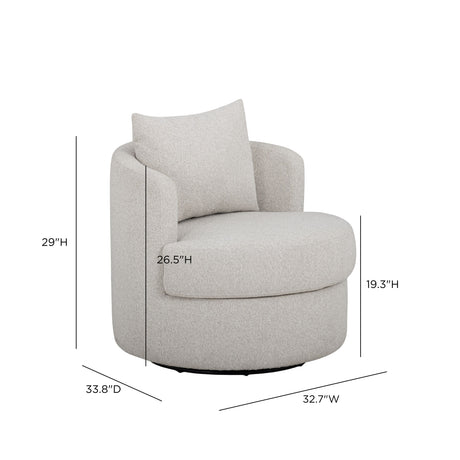 Silvi Performance Boucle Swivel Accent Chair by TOV Furniture at Eve Furniture