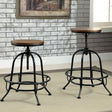 Silvia Black/Medium Oak Counter Height Chair Set of 2 by Furniture of America at Eve Furniture