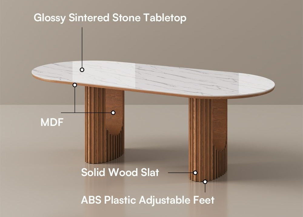 Silvo 79" Table Glossy White Dining Table by New Era Innovations at Eve Furniture