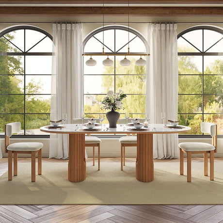 Silvo 79" Table Glossy White Dining Table by New Era Innovations at Eve Furniture