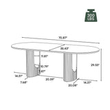 Silvo 79" Table Glossy White Dining Table by New Era Innovations at Eve Furniture