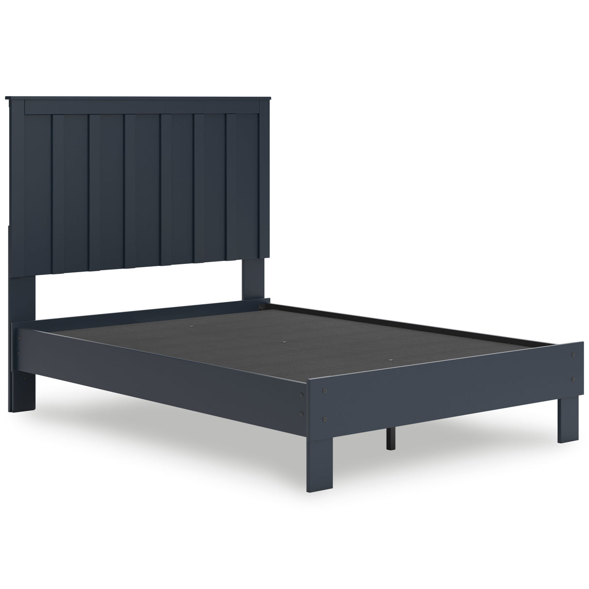 Simmenfort Full Panel Headboard with Dresser and Nightstand in Navy Blue