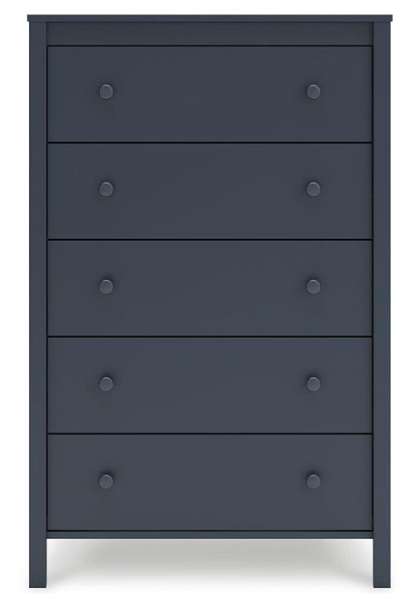 Simmenfort Navy Blue Chest of Drawers by Ashley at Eve Furniture