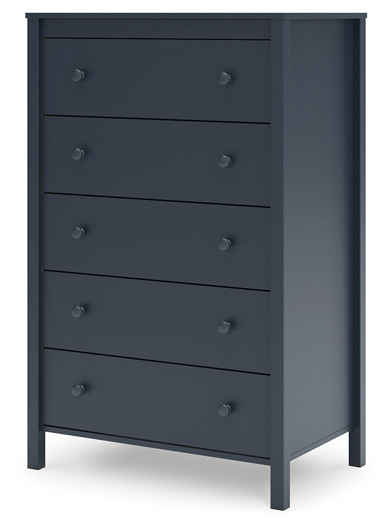 Simmenfort Navy Blue Chest of Drawers