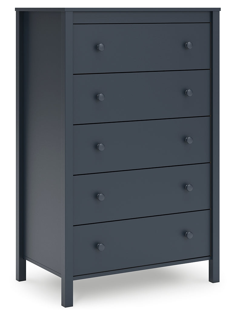 Simmenfort Navy Blue Chest of Drawers