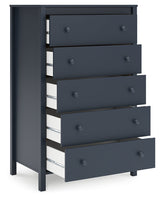 Simmenfort Navy Blue Chest of Drawers