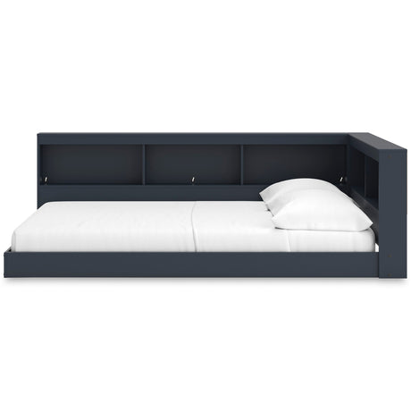 Simmenfort Navy Blue Full Bookcase Corner Storage Bed by Ashley at Eve Furniture