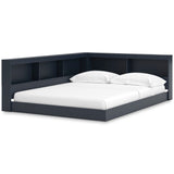 Simmenfort Navy Blue Full Bookcase Corner Storage Bed by Ashley at Eve Furniture