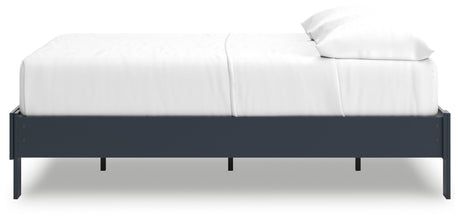 Simmenfort Navy Blue Full Platform Base Bed by Ashley at Eve Furniture