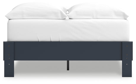 Simmenfort Navy Blue Full Platform Bed by Ashley at Eve Furniture