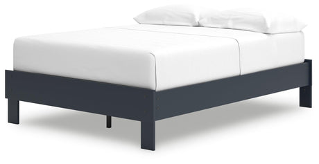 Simmenfort Navy Blue Full Platform Bed by Ashley at Eve Furniture