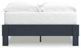 Simmenfort Navy Blue Full Platform Bed