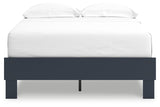 Simmenfort Navy Blue Full Platform Bed