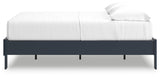 Simmenfort Navy Blue Full Platform Bed