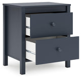 Simmenfort Navy Blue Nightstand by Ashley at Eve Furniture