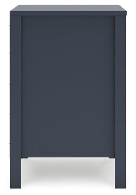 Simmenfort Navy Blue Nightstand by Ashley at Eve Furniture