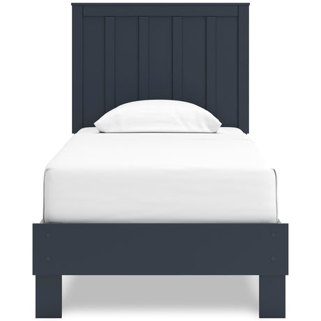 Simmenfort Navy Blue Twin Platform Bed by Ashley at Eve Furniture