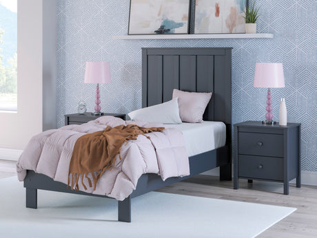 Simmenfort Navy Blue Twin Platform Bed by Ashley at Eve Furniture