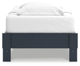 Simmenfort Navy Blue Twin Platform Bed