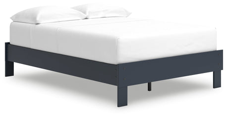 Simmenfort Navy Blue Youth Platform Base Bedroom Set by Ashley at Eve Furniture