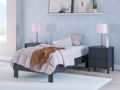 Simmenfort Navy Blue Youth Platform Base Bedroom Set by Ashley at Eve Furniture