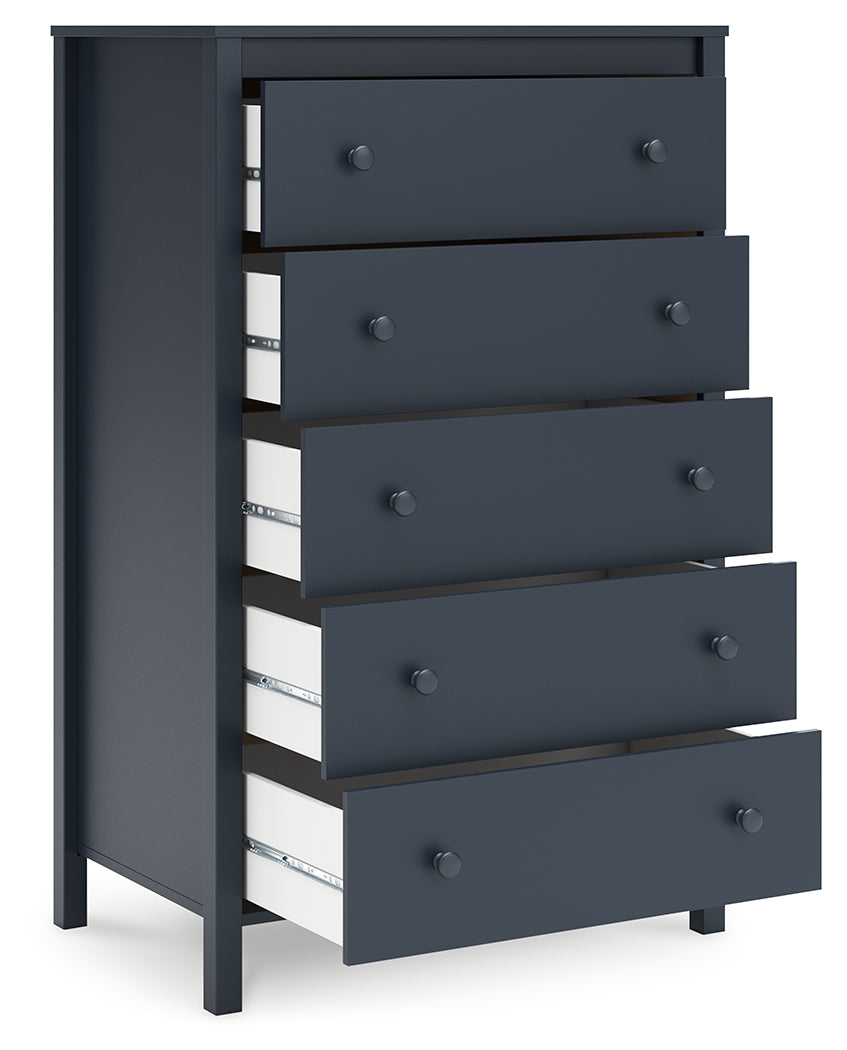 Simmenfort Navy Blue Youth Platform Base Bedroom Set by Ashley at Eve Furniture