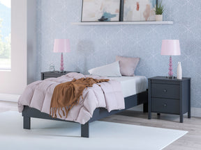 Simmenfort Navy Blue Youth Platform Base Bedroom Set by Ashley at Eve Furniture