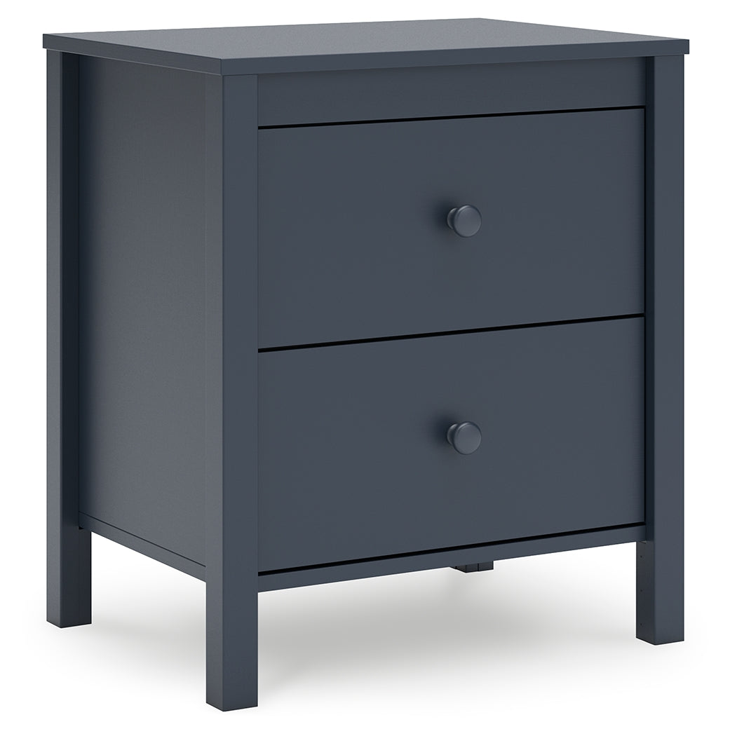 Simmenfort Twin Panel Headboard with Dresser and Nightstand in Navy Blue